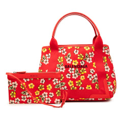 Canvas Floral Print Navy Cabas S Multi - Lab Luxury Resale