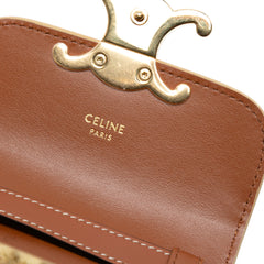 Mini Calfskin Leopard Print Claude Crossbody Brown - Lab Luxury Resale