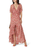 Misa Los Angeles	Katarina Red print silk dress Size M