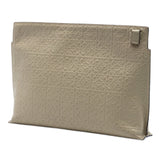 Embossed Anagram Leather Repeat T Clutch Beige - Lab Luxury Resale