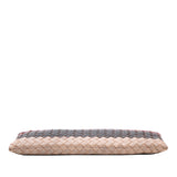 Tricolor Nappa Intrecciato Clutch Brown - Lab Luxury Resale
