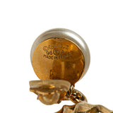 CC Gold Plated Big Hoop Pearl Clip On Earrings Gold - Lab Luxury Resale