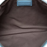 Small Nappa Intrecciato Zip Pouch Blue - Lab Luxury Resale
