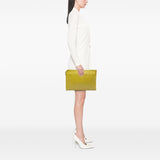 Large Nappa Intrecciato Zip Pouch Yellow - Lab Luxury Resale