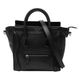 Nano Leather Luggage Tote Black - Lab Luxury Resale