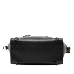 Celine Nano Leather Luggage Tote in beige with top handles and spacious interior, stylish designer bag for everyday use