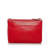 Small Trio Leather Crossbody Bag Red - Lab Luxury Resale