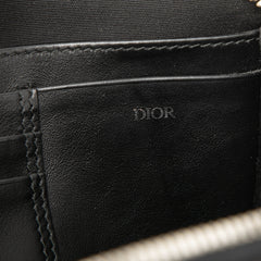 Oblique Perforated Calfskin Galaxy Pouch with Strap Black - Lab Luxury Resale