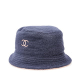 Terry Cloth CC Bucket Hat Blue - Lab Luxury Resale