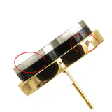 Gold Plated Enamel CC Push Back Earrings Gold - Lab Luxury Resale