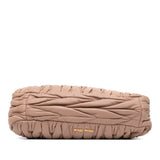 Matelasse Nappa Kiss Lock Clutch on Strap Brown - Lab Luxury Resale
