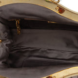 Matelasse Nappa Kiss Lock Clutch on Strap Brown - Lab Luxury Resale