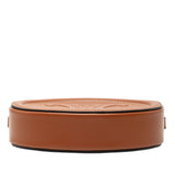 Small Calfskin Cuir Triomphe Oval Crossbody Brown - Lab Luxury Resale
