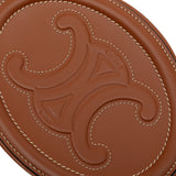 Small Calfskin Cuir Triomphe Oval Crossbody Brown - Lab Luxury Resale