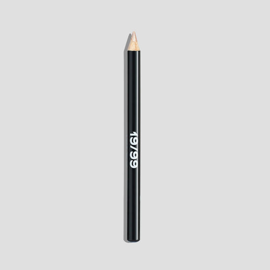 19/99 Precision Highlight Pencil in Lustro NIB, a close-up of the beauty pencil with sleek design and shiny metallic finish.