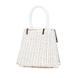 Straw Gancini Handbag White - Lab Luxury Resale