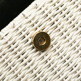 Straw Gancini Handbag White - Lab Luxury Resale