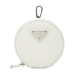 Spazzolato Round Coin Pouch Bag Charm White - Lab Luxury Resale
