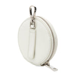 Spazzolato Round Coin Pouch Bag Charm White - Lab Luxury Resale