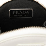 Spazzolato Round Coin Pouch Bag Charm White - Lab Luxury Resale
