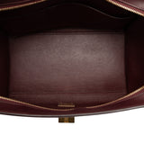 Medium Tricolor Leather Trapeze Satchel Red - Lab Luxury Resale