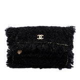 Paris Cosmopolite Tweed Fringe Clutch Black - Lab Luxury Resale