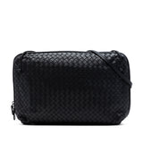 Large Nappa Intrecciato Nodini Crossbody Black - Lab Luxury Resale