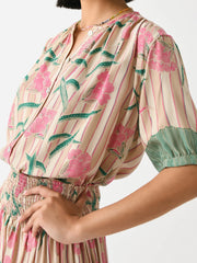 Natalie Martin women's violet top in size small, featuring a stylish and comfortable design, shown on a model.