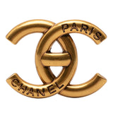 CC Gold Plated Logo Brooch Gold - Lab Luxury Resale