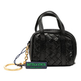 Bottega Veneta Nappa Intrecciato Pouch Key Holder and Bag Charm Black