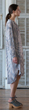 Raquel Allegra Grey Silk Tie Dye Dress Oversize XS-Dresses-LAB