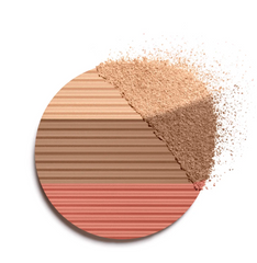 Chanel LES BEIGES Healthy Glow Sun-Kissed Powder in various shades, new in box, showing the compact with embossed Chanel logo.