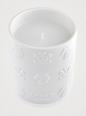Creed Aventus For Her scented candle in a 220g home decor container, new in box, with elegant design details.