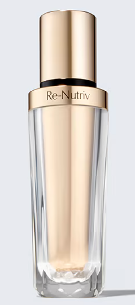 Estée Lauder Re-Nutriv Ultimate Diamond Transformative Brilliance Serum 30ml bottle, luxurious skincare product.