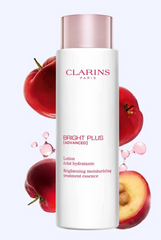Clarins Bright Plus Advanced Brightening Moisturising Treatment Essence 200ml bottle, new in box, natural skincare product