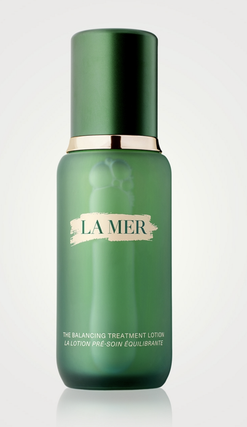 La Mer The Balancing Treatment Lotion 50ml bottle with clear label, placed on a neutral background, showcasing the skincare product.