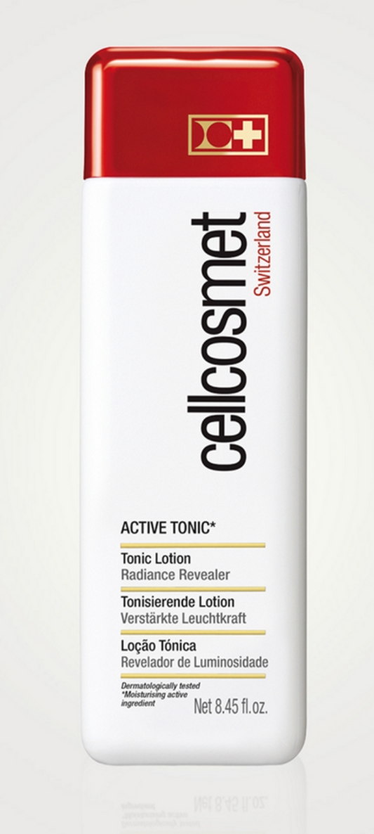 Cellcosmet Active Tonic Radiance Boosting Toner 250ml bottle and packagingેણ