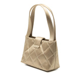 CC Quilted Satin Handbag Gold - Lab Luxury Resale