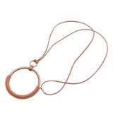 Swift and Stainless Steel Loop Grand Pendant Necklace Brown - Lab Luxury Resale