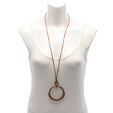 Hermès Swift and Stainless Steel Loop Grand Pendant Necklace