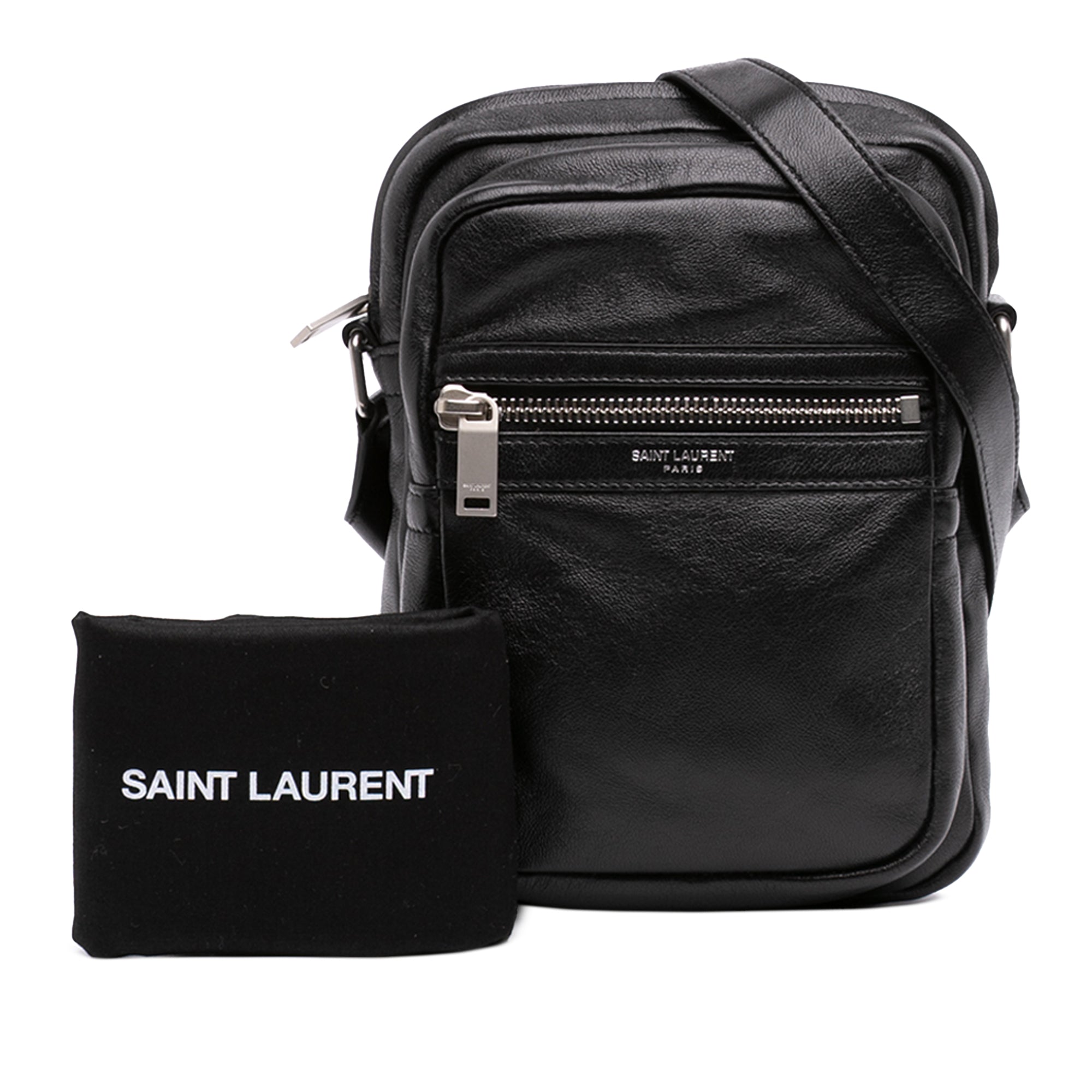 Leather Sid Messenger Bag Black - Lab Luxury Resale
