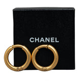 Chanel CC Hoop Earrings Gold