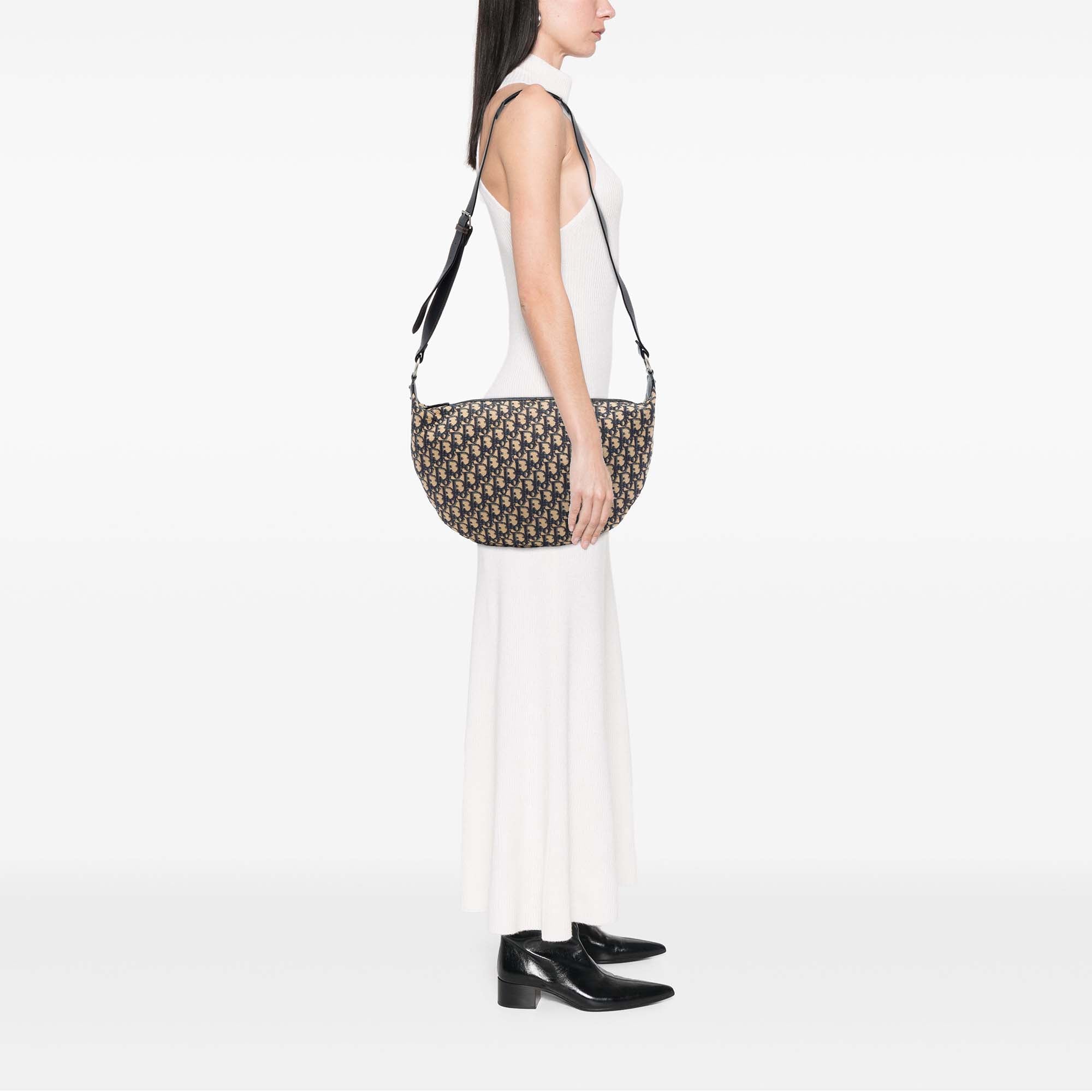 Oblique Canvas Crossbody Blue - Lab Luxury Resale
