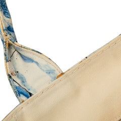 Large Canvas Canapa Azulejos Satchel Blue - Lab Luxury Resale