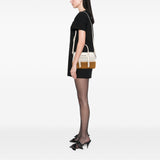 Wicker Trimmed Leather Top Handle Bag White - Lab Luxury Resale