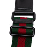 Mini Leather Horsebit 1955 Web Satchel Black - Lab Luxury Resale