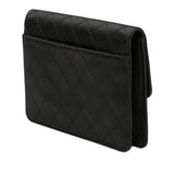 CC Satin Diamond Stitch Clutch Black - Lab Luxury Resale