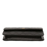 CC Satin Diamond Stitch Clutch Black - Lab Luxury Resale