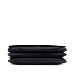 Saffiano Lux and Tessuto Chain Crossbody Black - Lab Luxury Resale