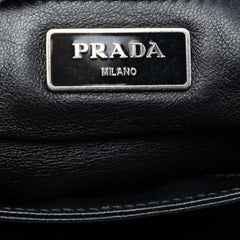 Saffiano Lux and Tessuto Chain Crossbody Black - Lab Luxury Resale